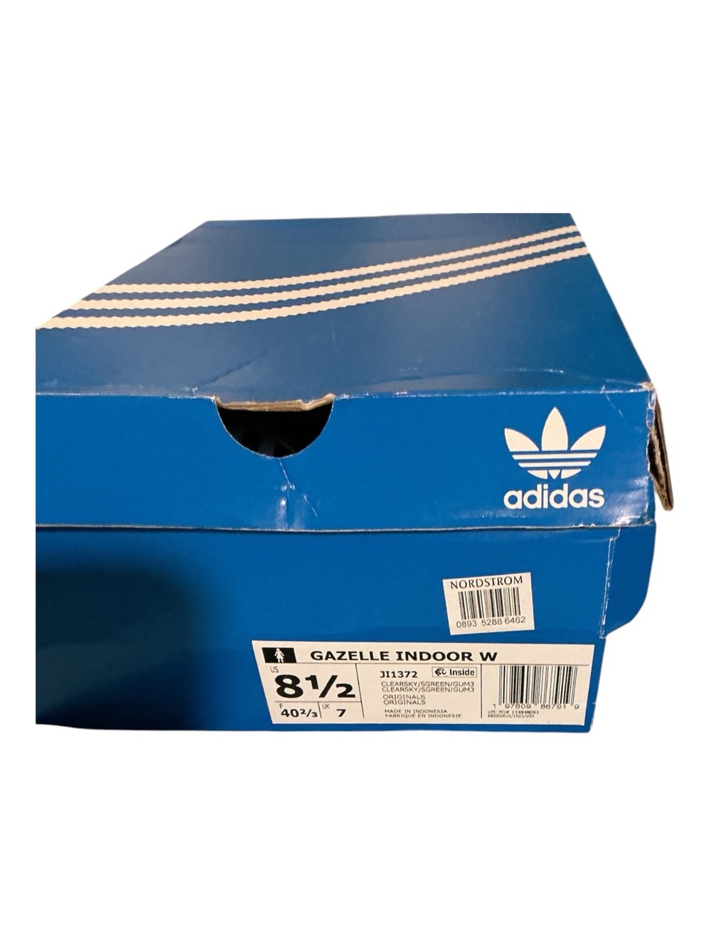 adidas Kids Blue Gazelle Indoor W Shoe Box